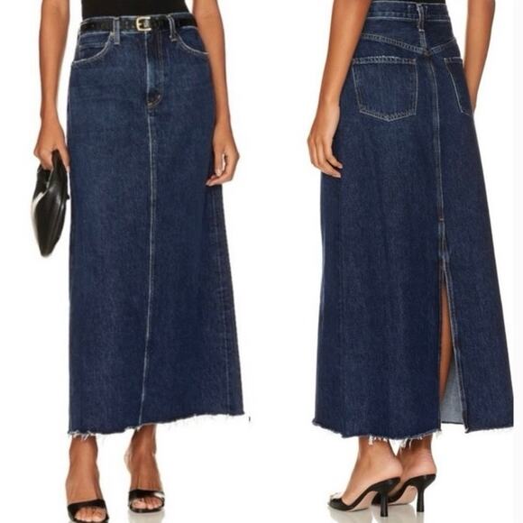 NWT AGOLDE Hilla Long Line Skirt in Pathway